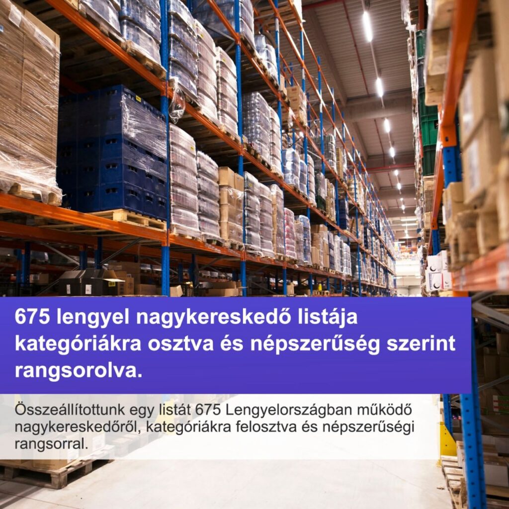 Nagykereskedők Lengyelországban. 675 nagykereskedő listája kategóriákra osztva és népszerűség szerint rangsorolva. 